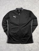 Puma Black Track Jacket | Full Zip Sports Training Jacket | Size L