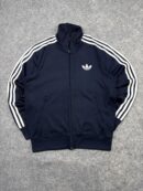 Adidas Originals Trefoil Track Jacket Navy Blue | 3 Stripe Full Zip Jacket | Size L