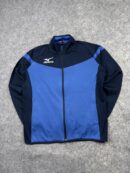 Mizuno Blue Track Jacket | Full Zip Sports Training Jacket | Size M/L