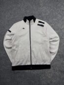 Kappa White Black Track Jacket | Full Zip Sports Jacket | Size L