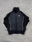 Adidas Women Track Jacket | Navy Blue 3-Stripes Full Zip Sports Jacket | Size M/L