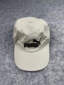 Puma Beige Classic Logo Cap | Black Embroidered Puma Dad Hat | Adjustable Beige Baseball Cap