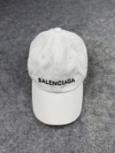 Balenciaga White Logo Dad Cap | Black Embroidered Balenciaga Baseball Hat | Adjustable White Cap