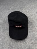 Supreme Box Logo Black Camp Cap | Black Strapback Streetwear Cap | Military Style Hat