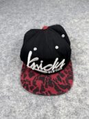 Knicks New York NBA HyFlat Snapback Cap | Black & Red Camo Brim Flat Cap | Adjustable Streetwear Hat