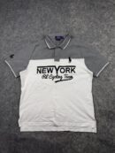 Polo Ralph Lauren New York RL Cycling Team Custom Fit Polo Shirt Grey White | Size L