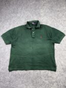 Polo Ralph Lauren Dark Green Crop Polo Shirt | Embroidered Pony Logo | Size XL Crop