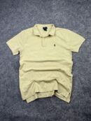 Polo Ralph Lauren Polo Shirt Light Yellow | Classic Cotton Polo Tee | Size S