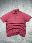 Polo Golf Ralph Lauren Striped Polo Shirt | Red & Blue Cotton Polo | Size XL
