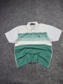 Polo Ralph Lauren Green & White Striped Polo Shirt | Classic Cotton Polo | Size L