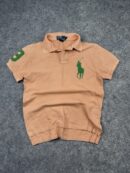 Polo Ralph Lauren Big Pony Peach Polo Shirt | Custom Fit Cotton Polo | Size S