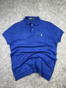Polo Ralph Lauren Blue Custom Fit Polo Shirt | Classic Cotton Polo Tee | Size XL