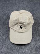 Polo Ralph Lauren Cream / Khaki Dad Cap | Black Pony Logo | Adjustable Strap | One Size