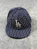 New Era 59Fifty LA Dodgers Navy Monogram All-Over Print Fitted Cap | Size 7 1/8 (56.8cm)