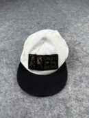 Ares God of War White & Black Snapback Cap | Camo Patch Logo | Gold Text | 56-58cm