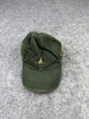 Bean Pole Olive Green Vintage Dad Cap | Gold Penny-Farthing Logo | Leather Strap | Size M