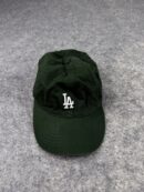 MLB LA Dodgers Dark Green Dad Cap | Mini White LA Logo | Adjustable Strap | One Size