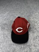 MLB Cincinnati Reds Red Black Fitted Cap Classic “C” Logo Baseball Hat