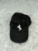 BCX Black Horse Logo Cap Vintage Style Adjustable Strapback Cotton Hat