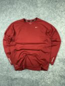 Nike Dri-FIT Red Long Sleeve T-Shirt L Running Gym Athletic Stretch Wear