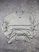 Under Armour Grey Long Sleeve Performance T-Shirt XXL Stretch Gym Activewear