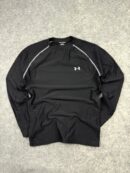 Under Armour Midweight Black Long Sleeve Compression Shirt Men’s Large Stretch Gym Training Top