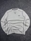 Under Armour ColdGear Waffle Knit Long Sleeve T-Shirt White (L/XL) Thermal Gym Training Performance Tee