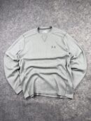 Under Armour ColdGear Grey Waffle Knit Thermal T-Shirt (L/XL) | Long Sleeve Winter Training Top