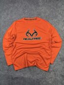 Realtree Blaze Orange Long Sleeve T-Shirt (M) | Hunting Outdoor Performance Tee