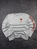 Nike Dri-FIT Clemson Tigers Long Sleeve T-Shirt Grey (L) | Athletic Performance Tee