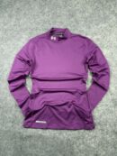 Under Armour ColdGear Fitted Mock Neck Top (M) | Purple Compression Winter Activewear