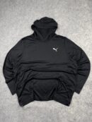 Puma Performance Hoodie (3XL) | Black Training Gym Hooded Sweatshirt – Stretch Fit