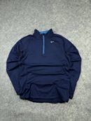 Nike Dri-FIT Navy Blue Quarter Zip Sweatshirt (S) | Running Gym Performance Pullover