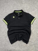 Descente Black Sports Polo Shirt | Performance Activewear Polo | Size S