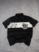 Warner Bros Bugs Bunny Black Polo Shirt XL | Looney Tunes Graphic Polo | Premium Casual Wear