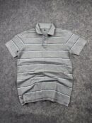 Uniqlo Striped Polo Shirt – Grey – Size M