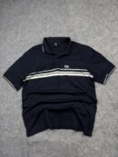 FILA Classic Striped Polo T-Shirt – Navy Blue – Size L