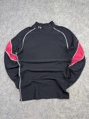 Under Armour HeatGear Compression Mock Neck Long Sleeve Performance Shirt Black Pink L/XL