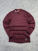 Nike Pro HyperWarm Compression Mock Neck Long Sleeve Burgundy Training Base Layer Medium