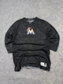 Nike Pro Hypercool Miami Marlins MLB Compression 3/4 Sleeve Performance Shirt Black L