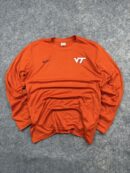 Nike Dri-FIT Virginia Tech Hokies Long Sleeve Performance T-Shirt Orange M