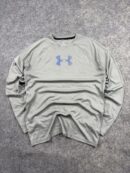 Under Armour HeatGear Fitted Long Sleeve Compression Training Shirt Grey Medium