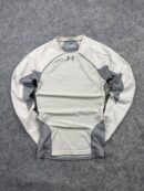 Under Armour HeatGear Compression Long Sleeve Shirt White Grey | Size M/L | Authentic Branded Thrift