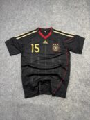 Vintage Germany Away Football Jersey Bender #15 Black Gold Size L