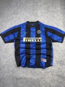 Vintage Nike Inter Milan Ronaldo #9 Home Jersey 1998-99 Blue Black Size L
