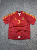Spain National Team Home Jersey Raul #7 | Adidas Red Kit | Size L