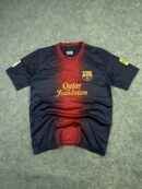 FC Barcelona Messi #10 Qatar Foundation Jersey | Navy Blue Red Gradient Kit | Size M