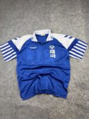 Vintage Hummel Blue Korean Football Jersey #43 XXL Soccer Shirt