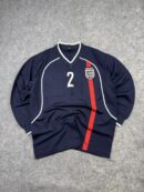 Vintage England National Team Long Sleeve Football Jersey L