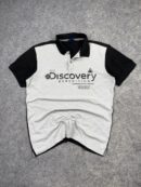 Discovery Expedition Graphic Polo Shirt Gray Black Men L
